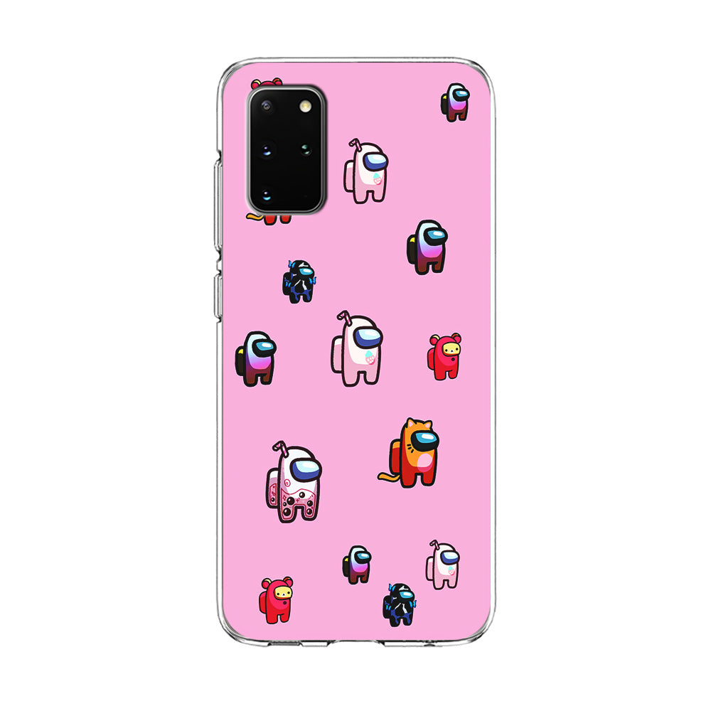 Among Us Cute Pink Samsung Galaxy S20 Plus Case