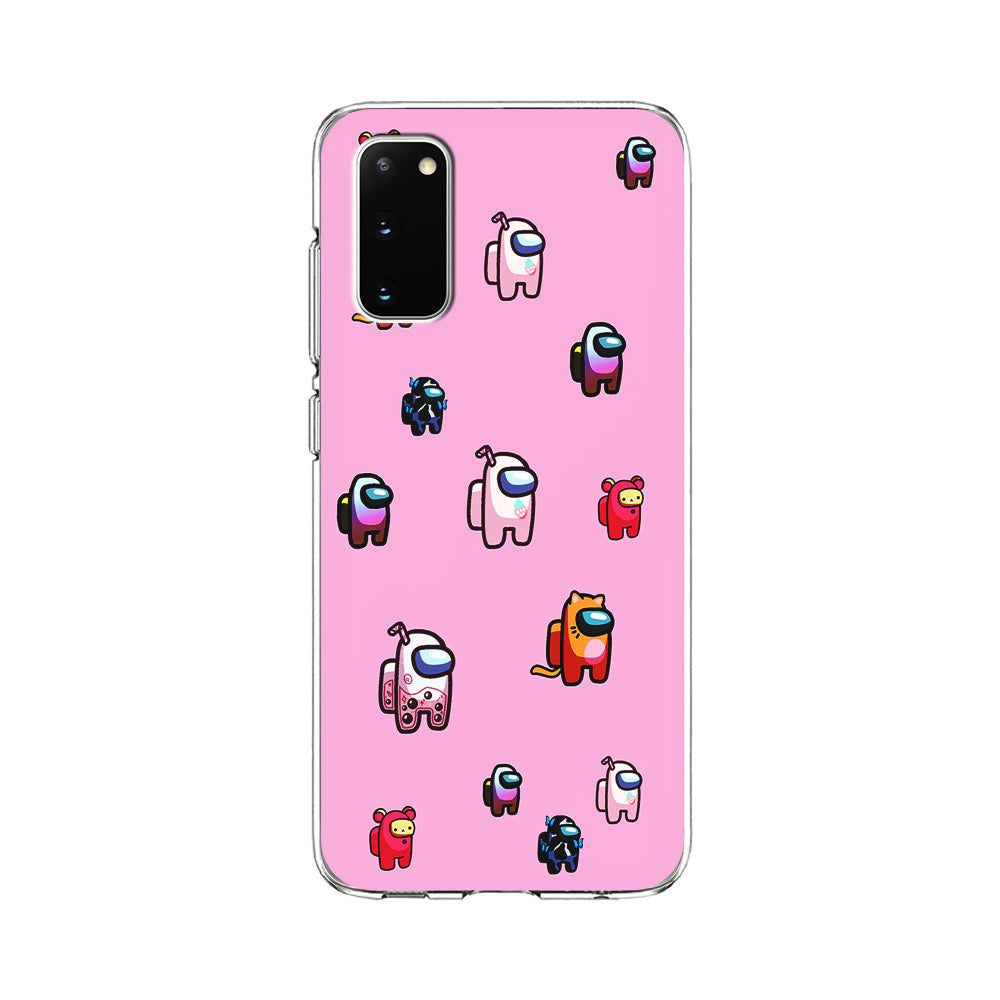 Among Us Cute Pink  Samsung Galaxy S20 Case