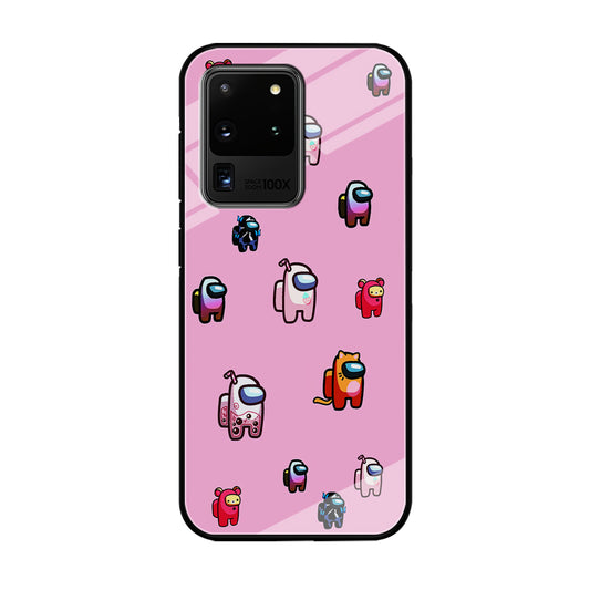 Among Us Cute Pink Samsung Galaxy S21 Ultra Case