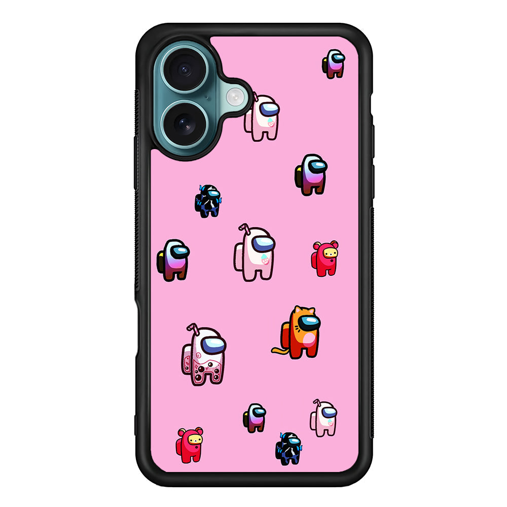 Among Us Cute Pink iPhone 16 Plus Case - Altracase