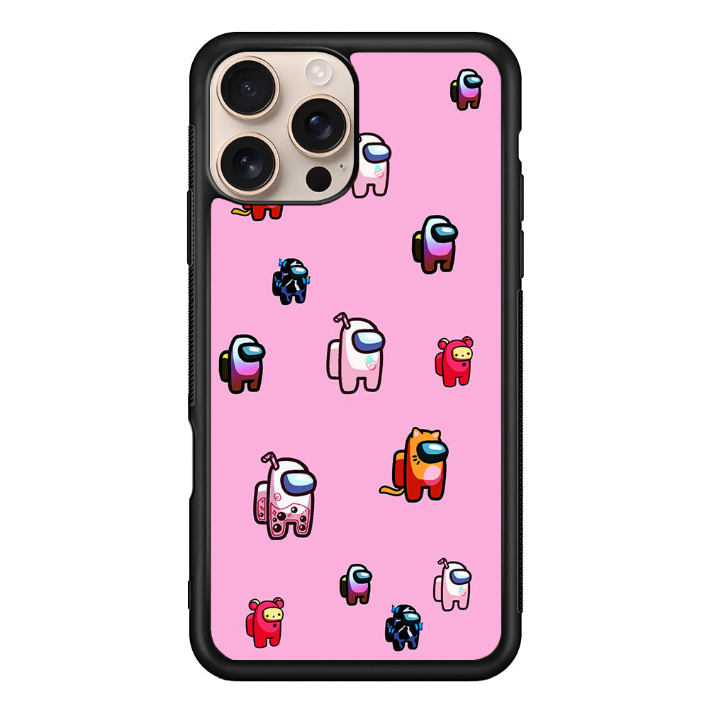Among Us Cute Pink iPhone 16 Pro Max Case - Altracase