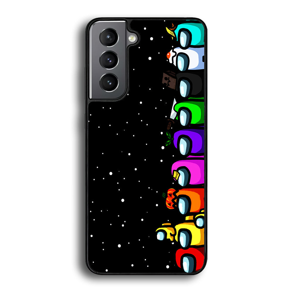 Among Us Galaxy Samsung Galaxy A15 Case-Phone Case-Rubber Black (2D Case)-Altracase