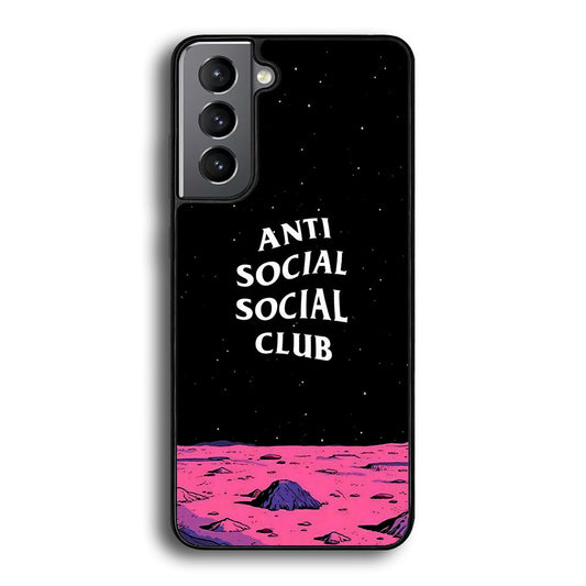 Anti Social Club Moon Samsung Galaxy A16 Case-Phone Case-Rubber Black (2D Case)-Altracase