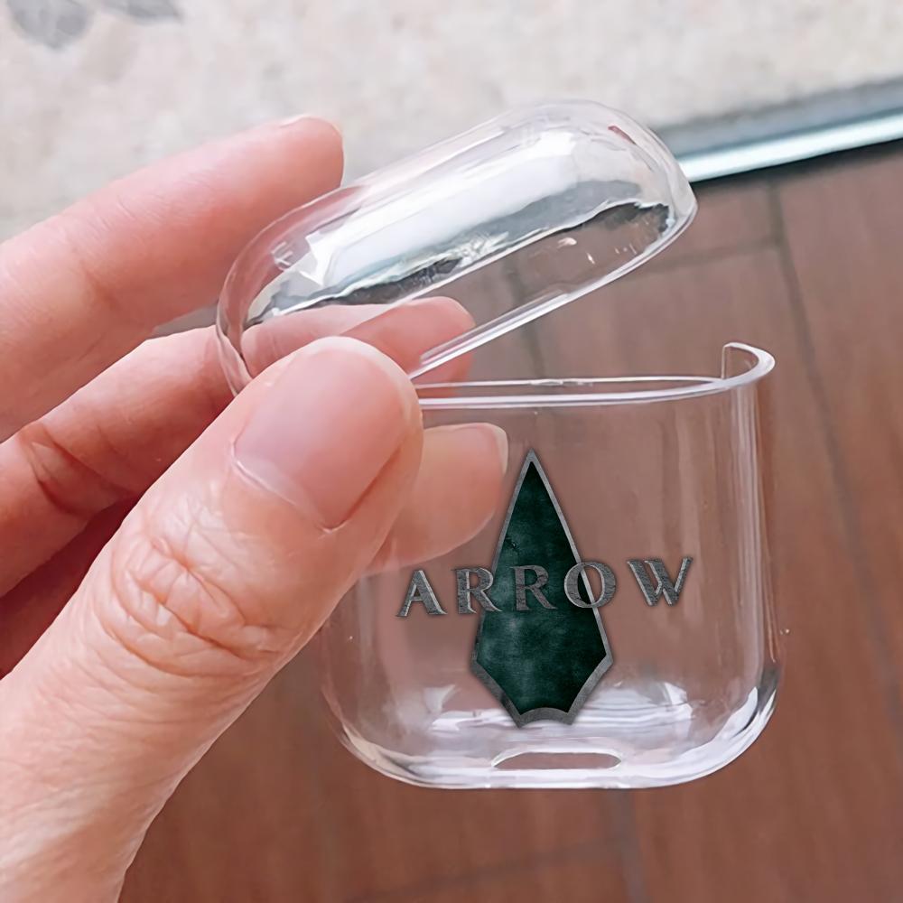 Arrow Symbol Hard Plastic Protective Clear Case Cover For Apple Airpods-AirPod Case-Altracase