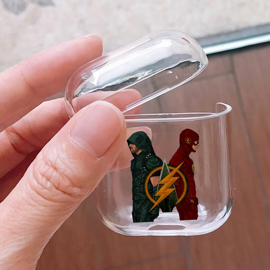 Arrow and The Flash Hard Plastic Protective Clear Case Cover For Apple Airpods-AirPod Case-Altracase