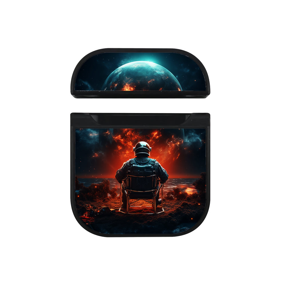Astronaut Sees the Apocalypse Apple AirPods Case-AirPod Case-Black-Altracase