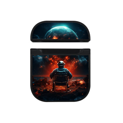 Astronaut Sees the Apocalypse Apple AirPods Case-AirPod Case-Black-Altracase