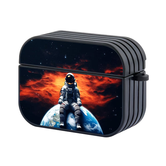 Astronaut Sitting on Earth Apple Airpods Pro 2 Case-Airpods Pro 2 Case-Altracase
