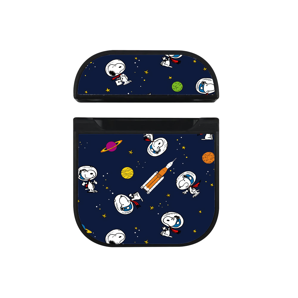 Astronaut Snoopy Pattern Apple AirPods Case-AirPod Case-Black-Altracase