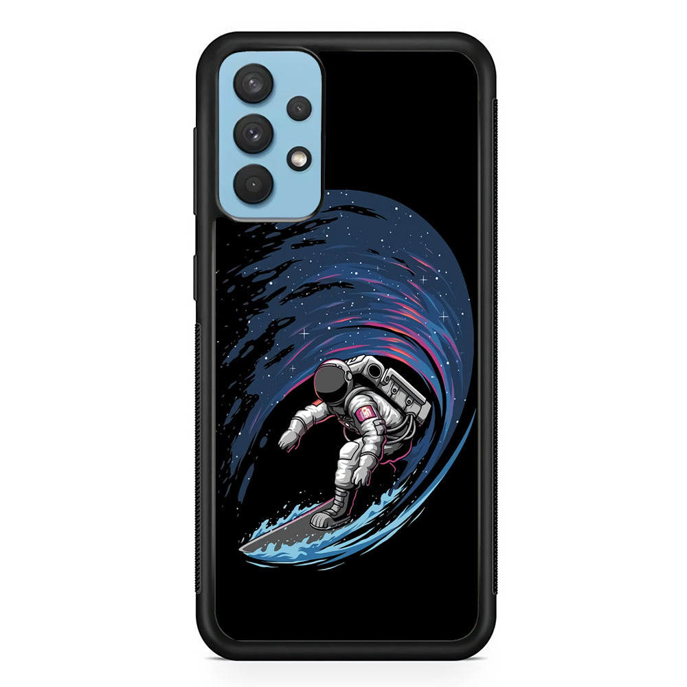 Astronaut Surfing The Sky Samsung Galaxy A32 Case