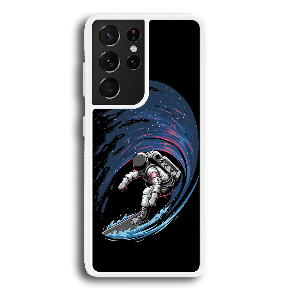 Astronaut Surfing The Sky Samsung Galaxy S24 Ultra Case