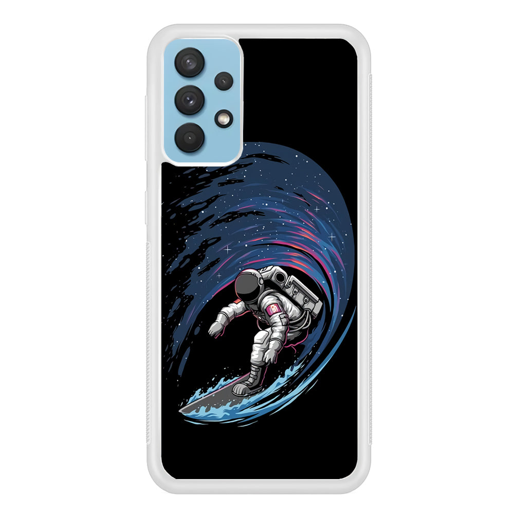 Astronaut Surfing The Sky Samsung Galaxy A32 Case