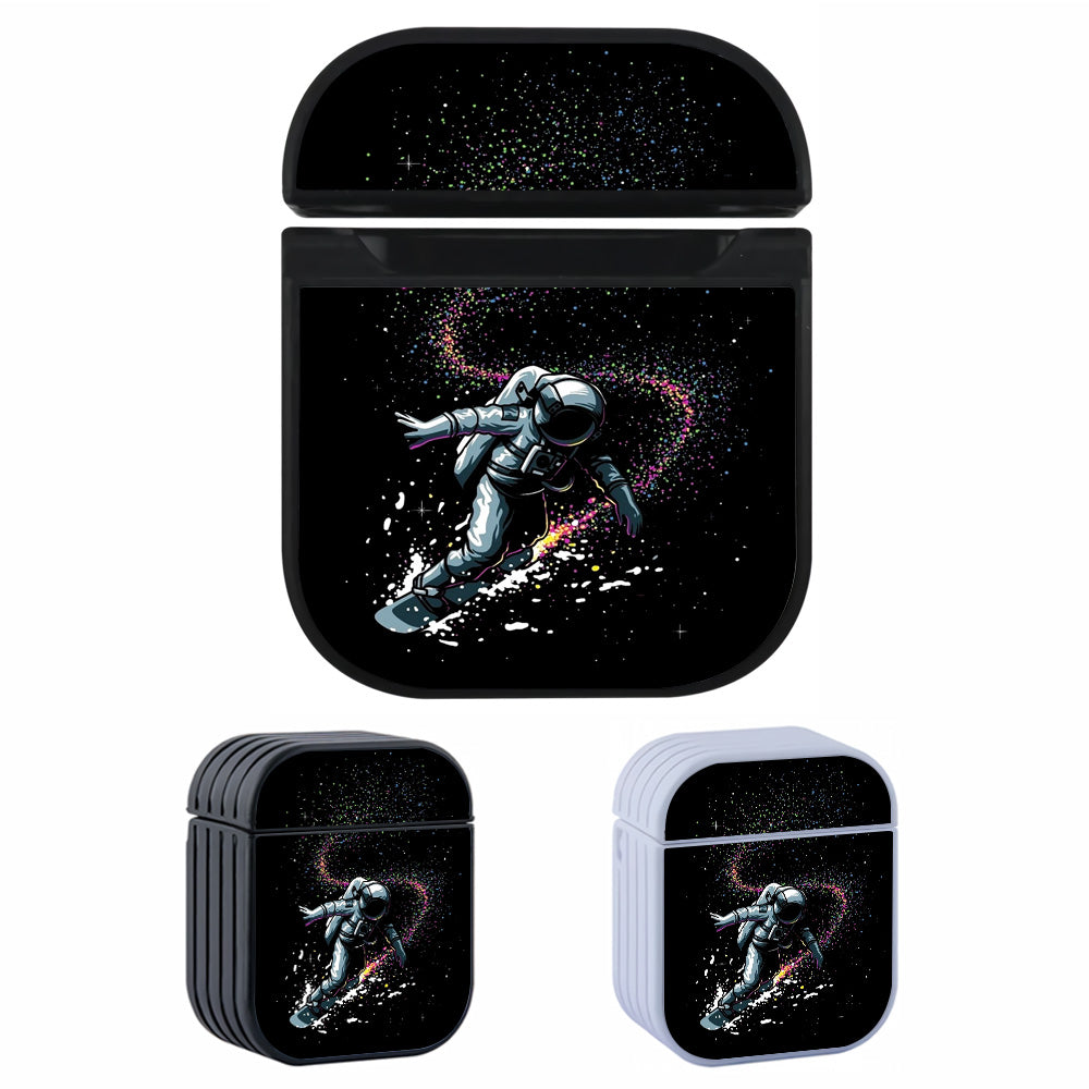 Astronaut Surfing in The Galaxy Apple AirPods Case-AirPod Case-Altracase