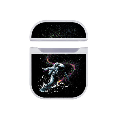 Astronaut Surfing in The Galaxy Apple AirPods Case-AirPod Case-White-Altracase