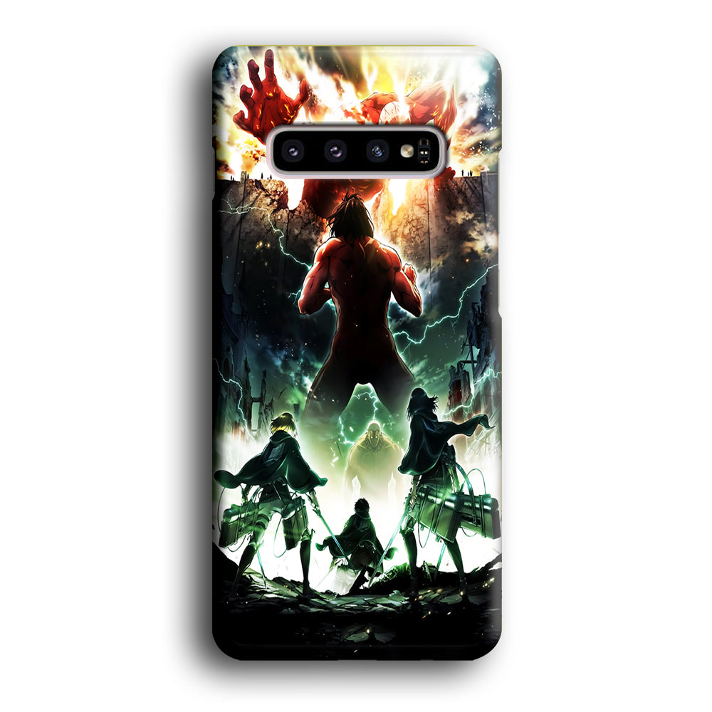 Attack On Titan Broken Wall Samsung Galaxy S10 Case