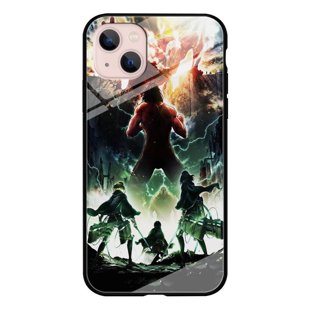 Attack On Titan Broken Wall iPhone 14 Plus Case