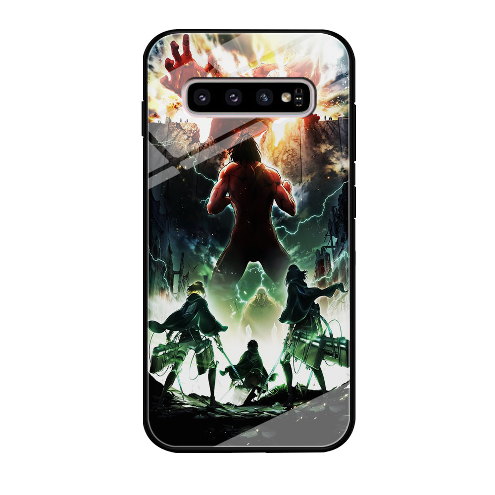 Attack On Titan Broken Wall Samsung Galaxy S10 Case