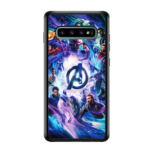 Avengers All Heroes Samsung Galaxy S10 Plus Case-Phone Case-Rubber White (2D Case)-Altracase