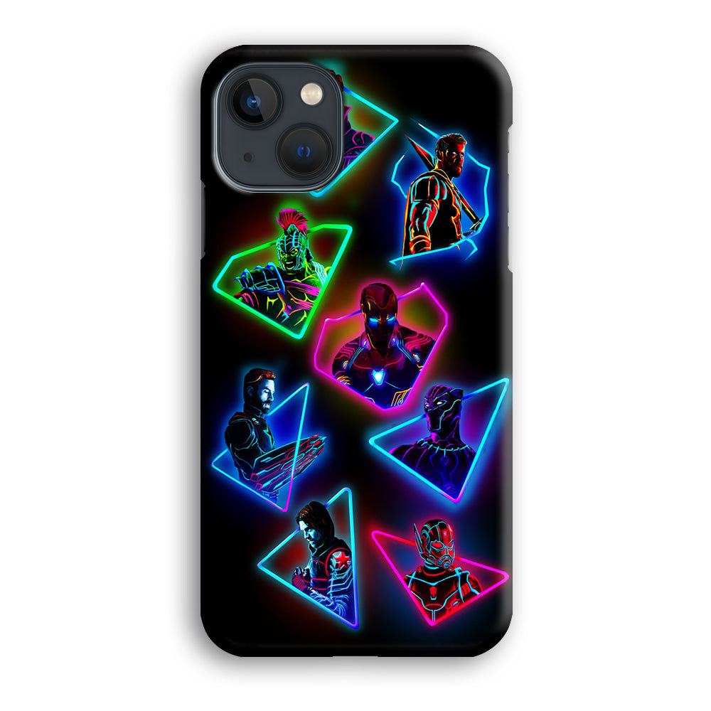 Avengers Glow Neon iPhone 14 Plus Case