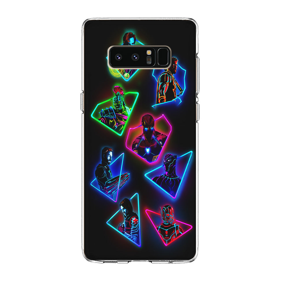 Avengers Glow Neon Samsung Galaxy Note 8 Case