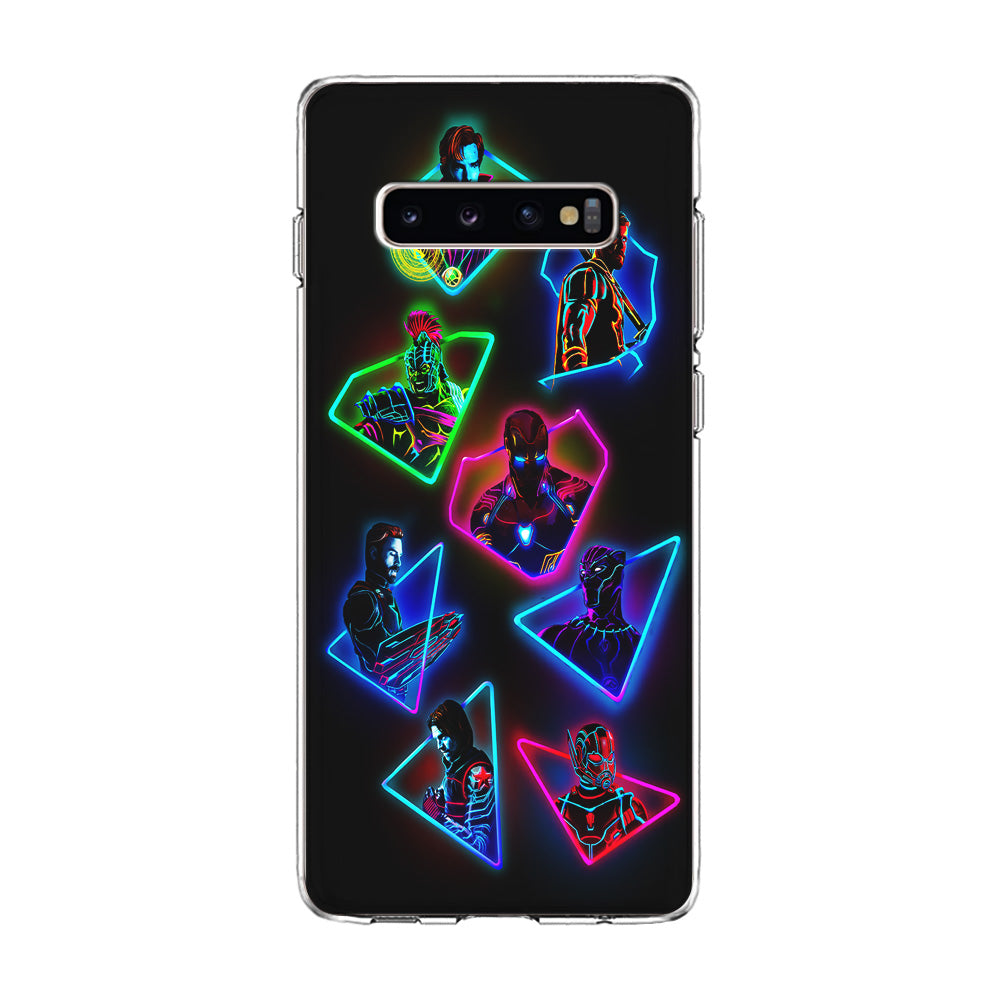 Avengers Glow Neon Samsung Galaxy S10 Case