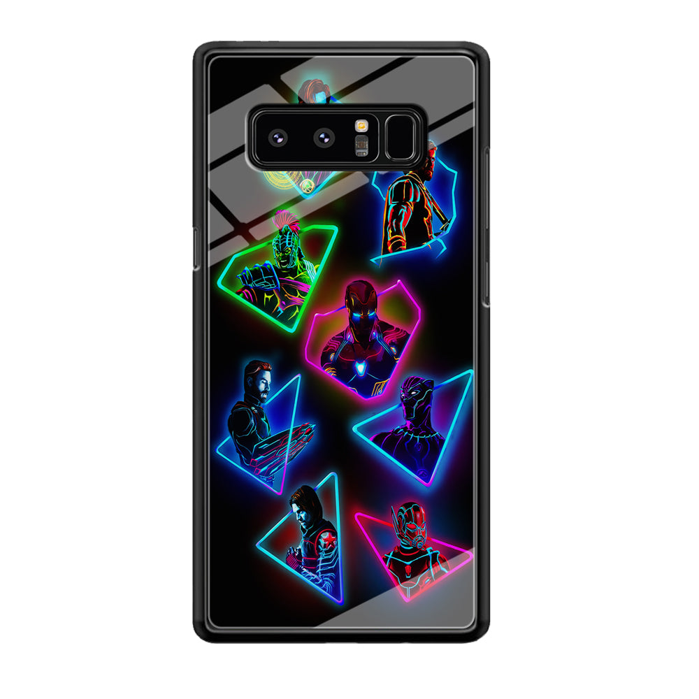 Avengers Glow Neon Samsung Galaxy Note 8 Case