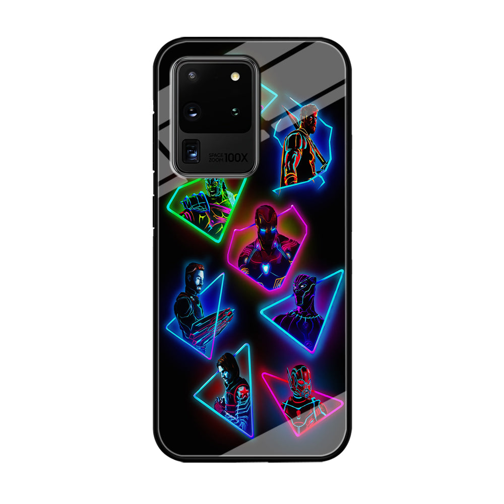 Avengers Glow Neon Samsung Galaxy S21 Ultra Case