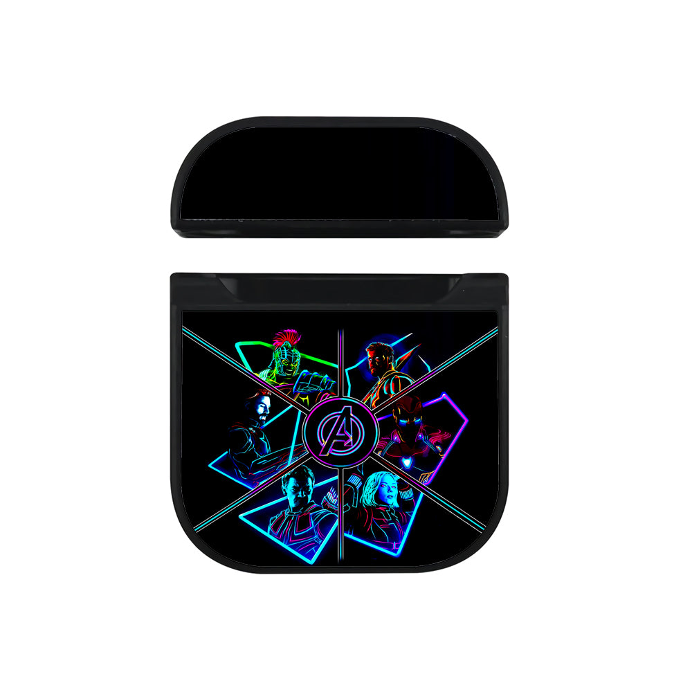 Avengers Assemble Dark Neon Apple AirPods Case-AirPod Case-Black-Altracase