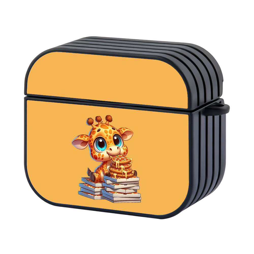 Baby Giraffe Eating Pizza Apple AirPods 4 Case - Altracase