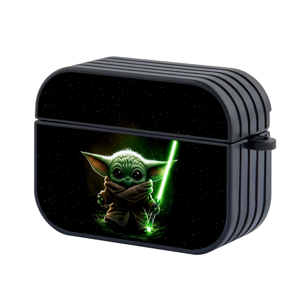 Baby Yoda Holding a Lightsaber Apple AirPods Pro 3 Case-AirPods Pro 3 Case-Altracase