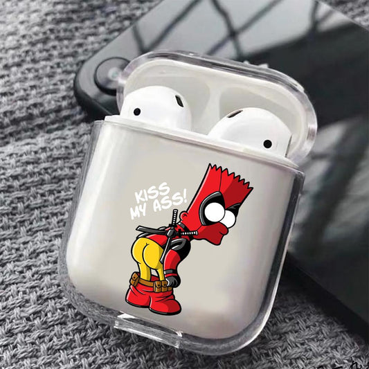 Bart Deadpool Costume Hard Plastic Protective Clear Case Cover For Apple Airpods-AirPod Case-Altracase