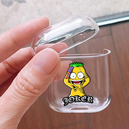 Bart Simpson Joker Hard Plastic Protective Clear Case Cover For Apple Airpods-AirPod Case-Altracase