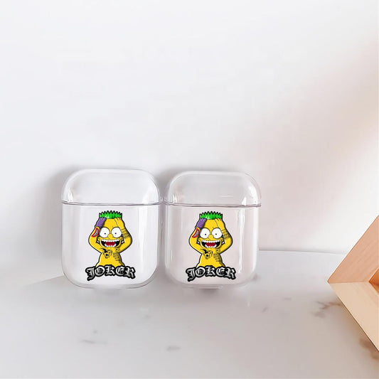 Bart Simpson Joker Hard Plastic Protective Clear Case Cover For Apple Airpods-AirPod Case-Altracase