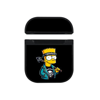 Bart Simpson Motorhead Shirt Apple AirPods Case-AirPod Case-Black-Altracase