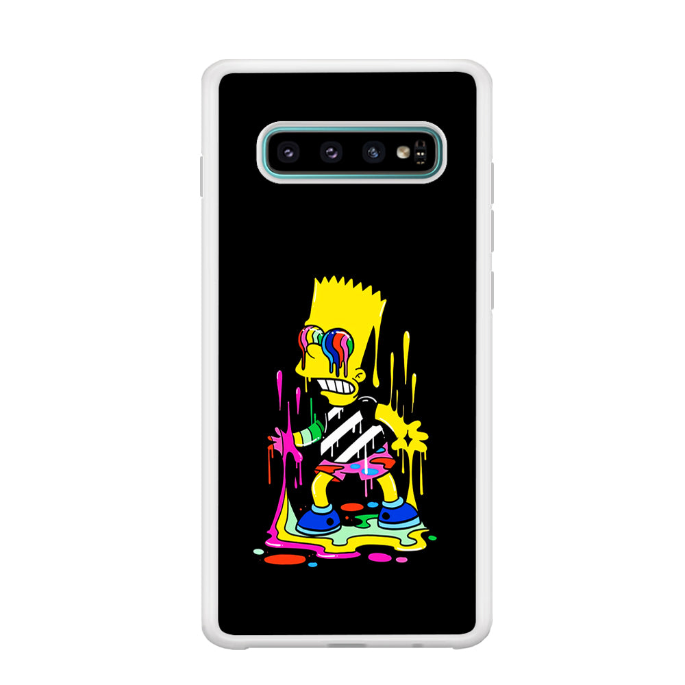 Bart Simpson Painting Samsung Galaxy S10 Case