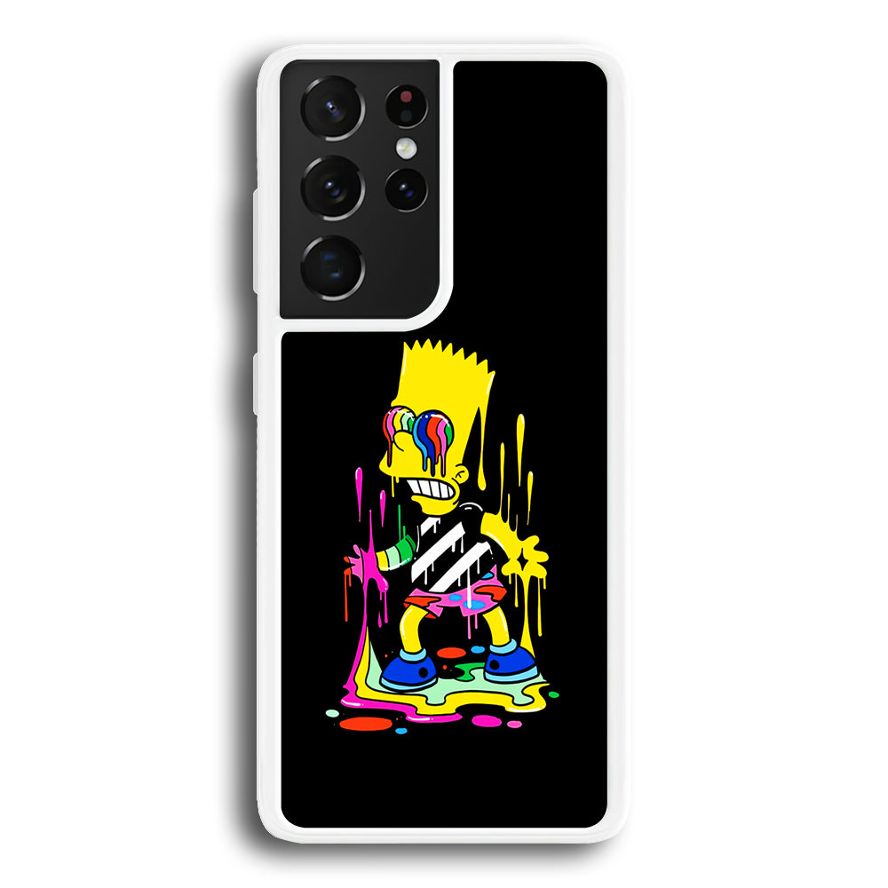 Bart Simpson Painting Samsung Galaxy S21 Ultra Case
