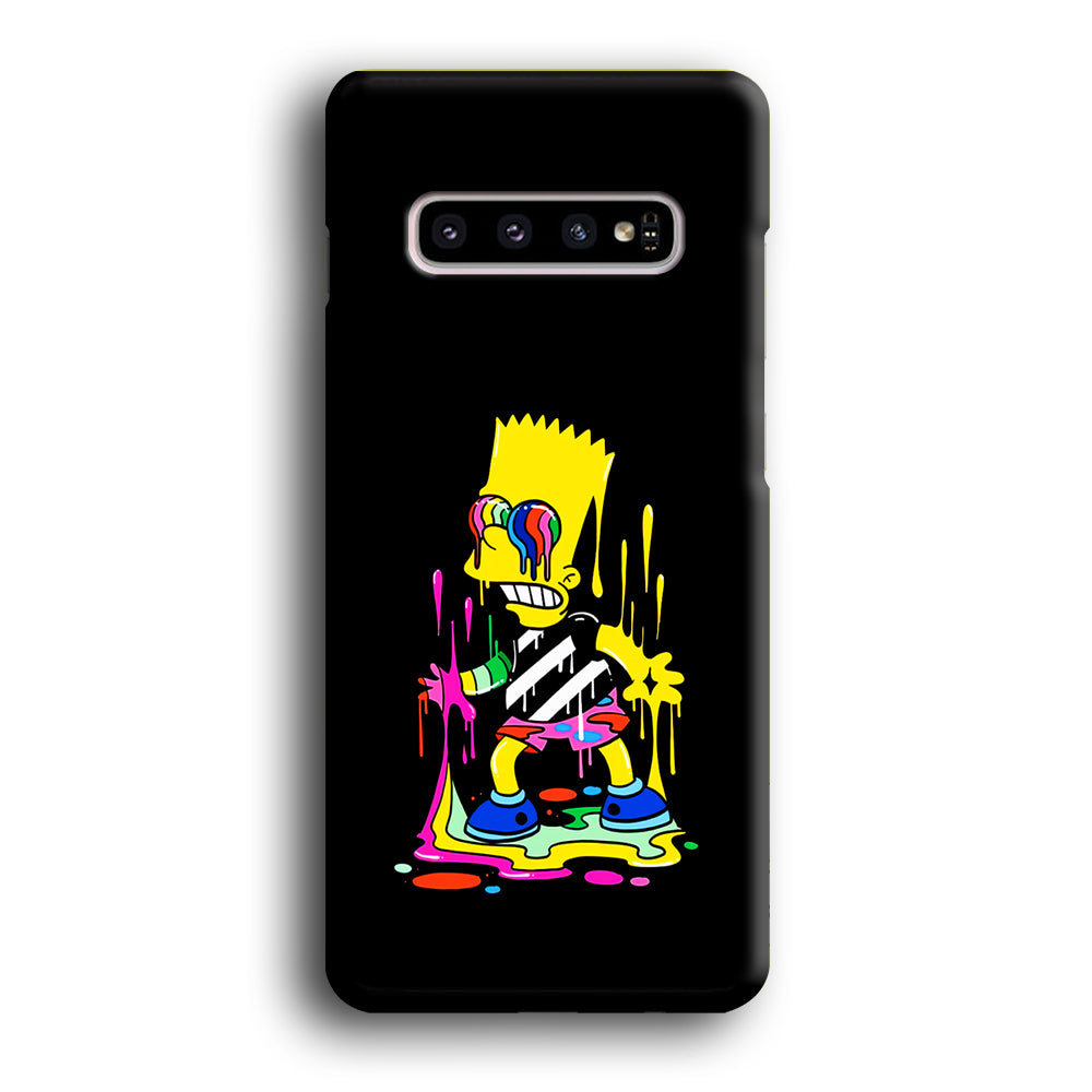 Bart Simpson Painting Samsung Galaxy S10 Case