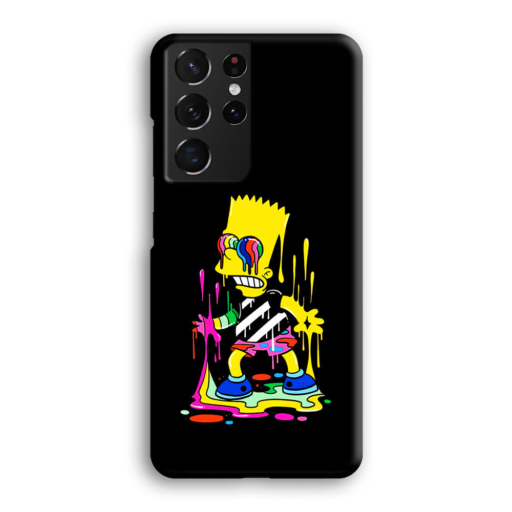 Bart Simpson Painting Samsung Galaxy S22 Ultra Case