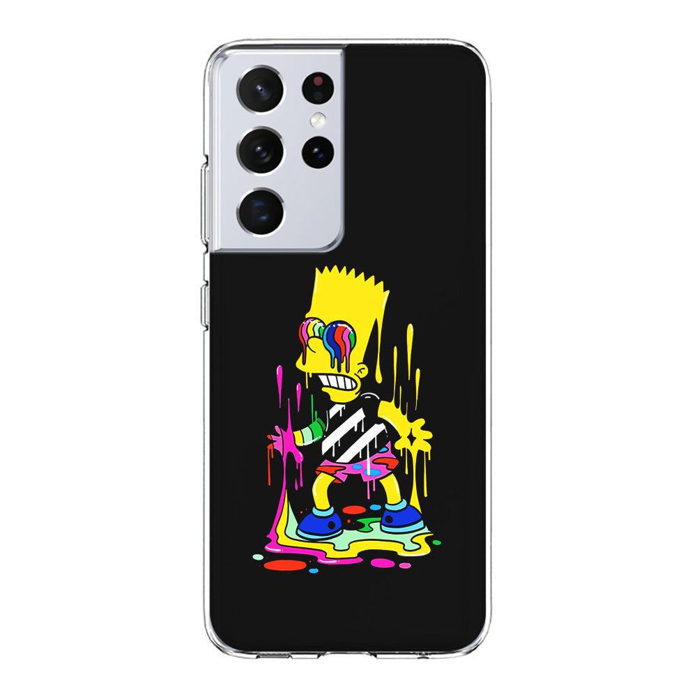 Bart Simpson Painting Samsung Galaxy S23 Ultra Case