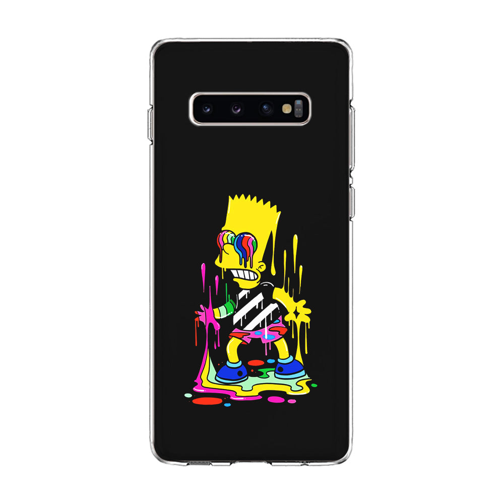 Bart Simpson Painting Samsung Galaxy S10 Case