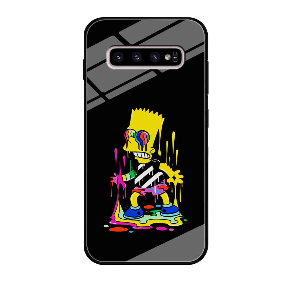 Bart Simpson Painting Samsung Galaxy S10 Case