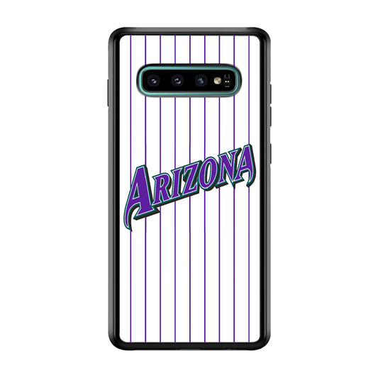 Baseball Arizona Diamondbacks MLB 001 Samsung Galaxy S10 Plus Case-Phone Case-Rubber White (2D Case)-Altracase