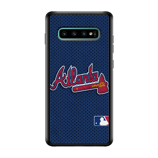 Baseball Atlanta Braves MLB 002 Samsung Galaxy S10 Case-Phone Case-Rubber White (2D Case)-Altracase