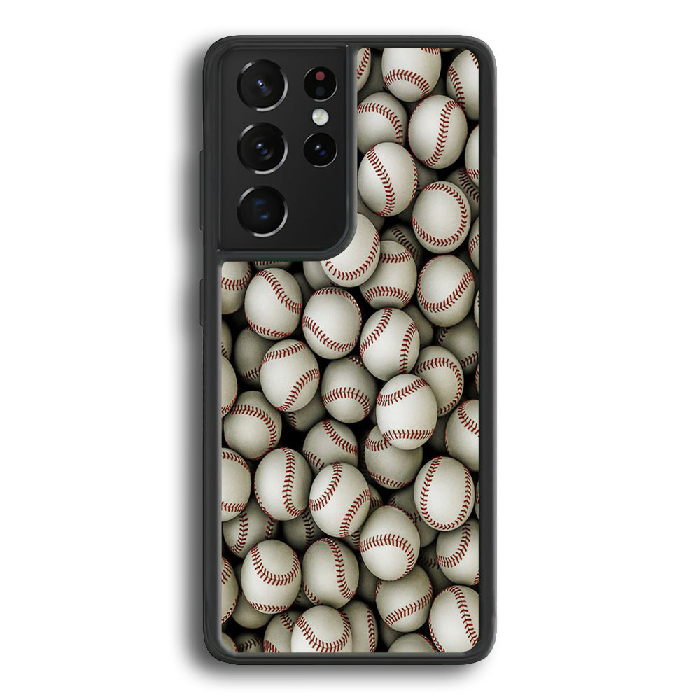 Baseball Ball Pattern Samsung Galaxy S21 Ultra Case