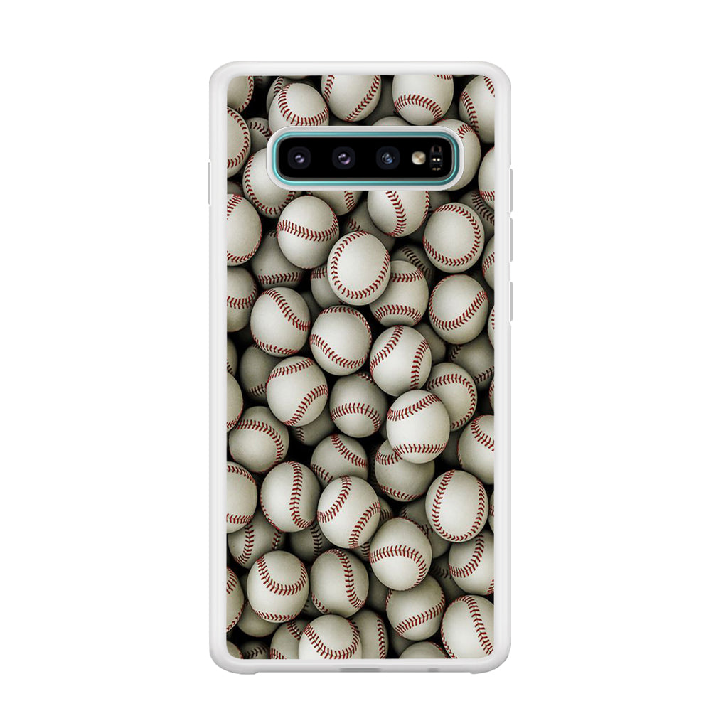 Baseball Ball Pattern Samsung Galaxy S10 Case