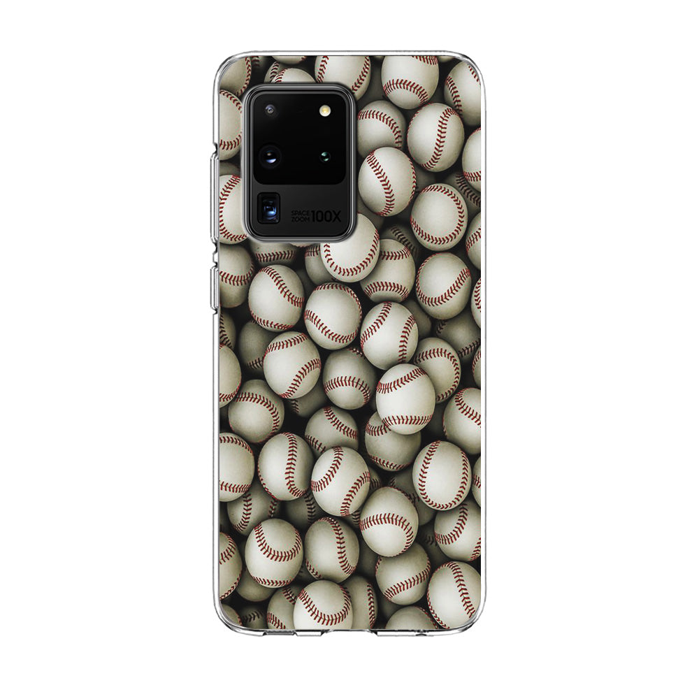 Baseball Ball Pattern Samsung Galaxy S20 Ultra Case