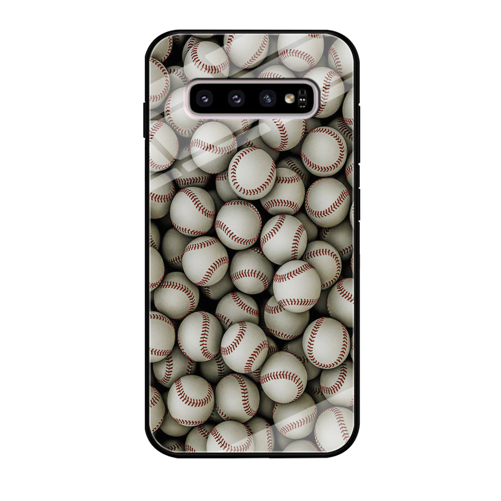 Baseball Ball Pattern Samsung Galaxy S10 Case