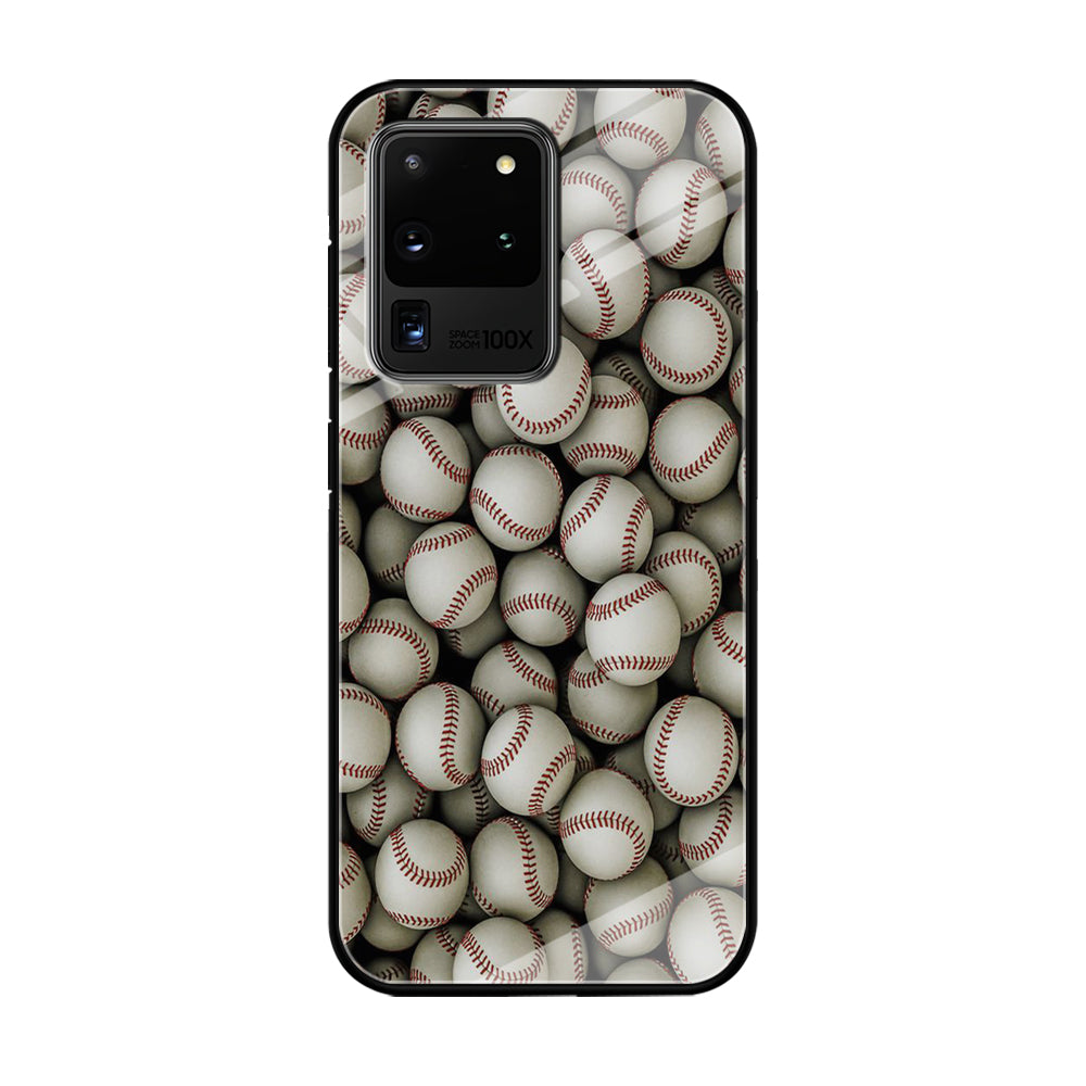 Baseball Ball Pattern Samsung Galaxy S20 Ultra Case