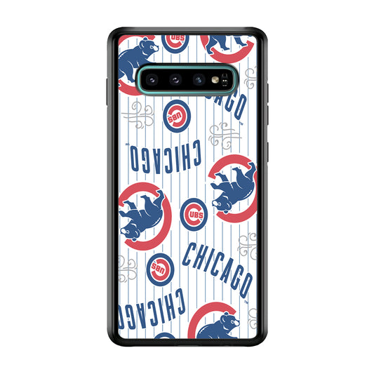 Baseball Chicago Cubs MLB 002 Samsung Galaxy S10 Plus Case-Phone Case-Rubber White (2D Case)-Altracase