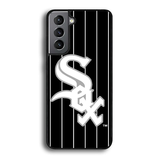 Baseball Chicago White Sox MLB 002 Samsung Galaxy S22 Case-Phone Case-Rubber Black (2D Case)-Altracase